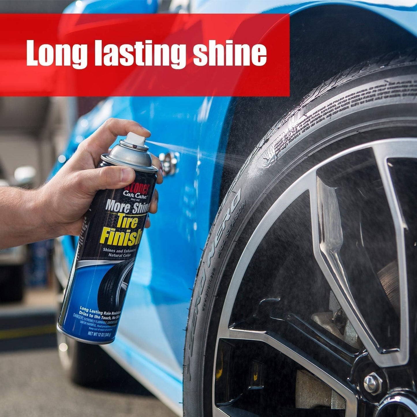 Stoner Car Care 91044-2PK Original More Shine Tire Finish for Tire and Wheel Care Creates a Long-Lasting, Rain-Resistant Tire Shine, Makes Faded Tires Look New, Non-Greasy Formula, 12 Oz, Pack of 2