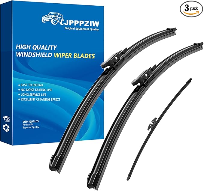 CJPPPZIW® Windshield Wipers-28 Inch+28 Inch+11 Inch Replacement for 2013-2019 Ford Escape/2012-2018 Kuga/2013-2017 Fusion Wiper Blades for My Car,Quality Front and Rear Wiper Blades(Pack of 3)
