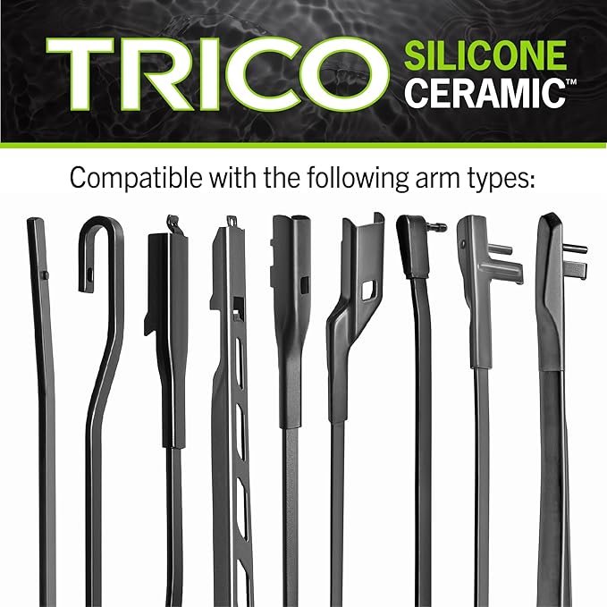 TRICO Silicone Ceramic™ (90-2620) 26 & 20 Inch Pack of 2 Automotive Replacement Windshield Wiper Blades For my Car, Ceramic Coated Silicone Super Premium Beam Blade for Select Vehicle Models