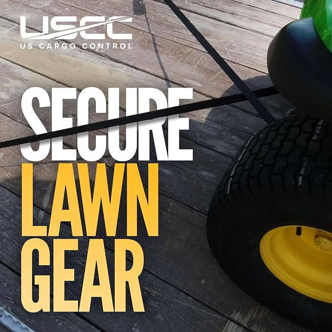 US Cargo Control Stainless Steel Ratchet Strap with Double Wire Hooks, 1" x 10', 1,500 LBS Break Strength, Marine Tie Down Straps for Boats, ATVs, Camping, Snow, Saltwater Applications