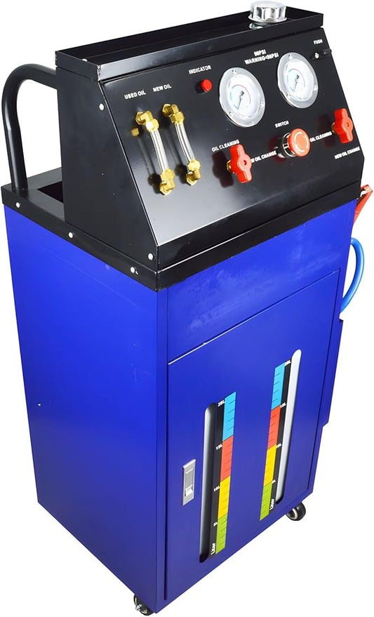 DC-12V 70W Automatic Transmission Cleaning and Oil Changing Machine with Two 5.3gal Fuel Tank Fluid Oil Exchange Flush Cleaning Machine 0-60psi