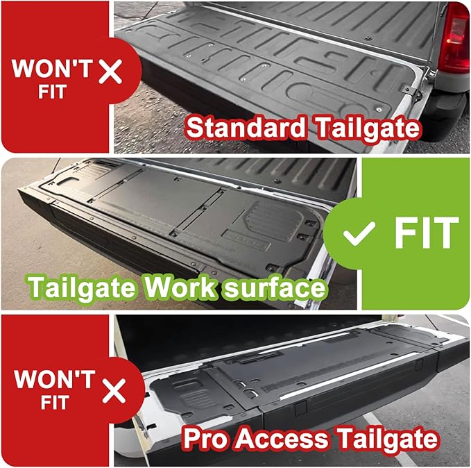 TripleAliners Tailgate Mat Compatible with Ford F-150 2021-2025 Accessories Truck Tailgate Liner Cover All-Weather Protector Cargo Cover Custom Fit for F150 (Tailgate Work Surface Only)