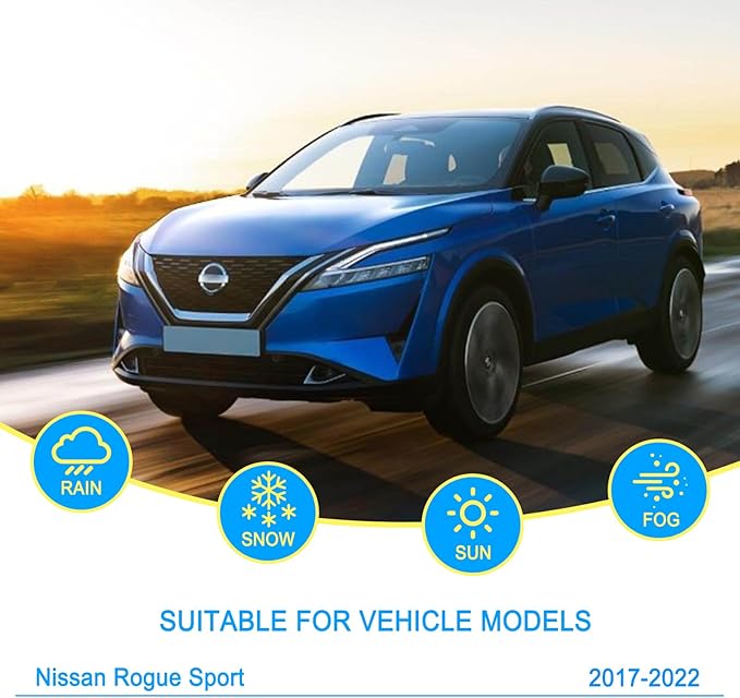 CJPPPZIW® Windshield Wipers-28"+28"+12" Replacement for 2017 2018 2019 2020 2021 2022 Nissan Rogue Sport Premium All-Season Front and Rear Wiper Blades,Original Factory Quality(Pack of 3)