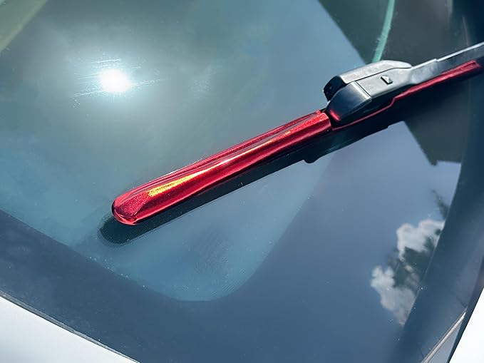 ClixWipers 28" + 20" (Set of 2) Red Chrome All Weather Premium Automotive Replacement Windshield Wiper Blades, Passenger and Driver Side Winter Wiper Blades for Various Car Models