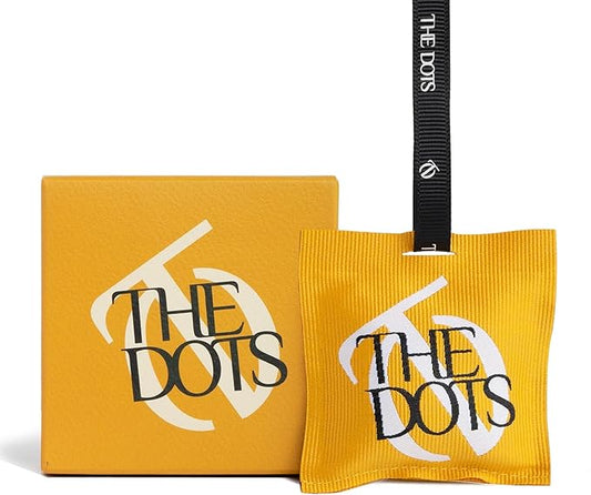 THEDOTS Series Car Air Freshener with 2 Adjustable Ribbons for Car Rearview Mirror, Sicilian Orange, 30 Days, Non-Toxic Fabric Sachet Gift (1 Pack)