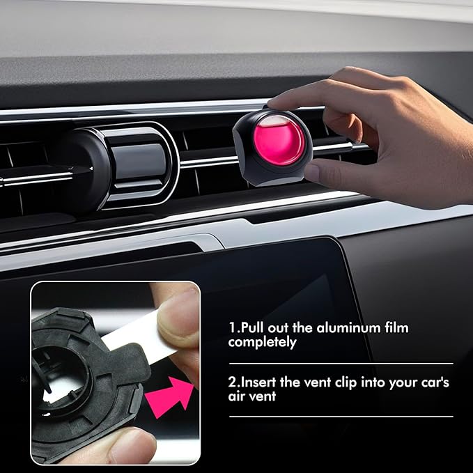 Car Air Freshener Vent Clips, 12 Pack, Peach, Provides Long-Lasting Scent, Up to 360 Days, Car Fresheners