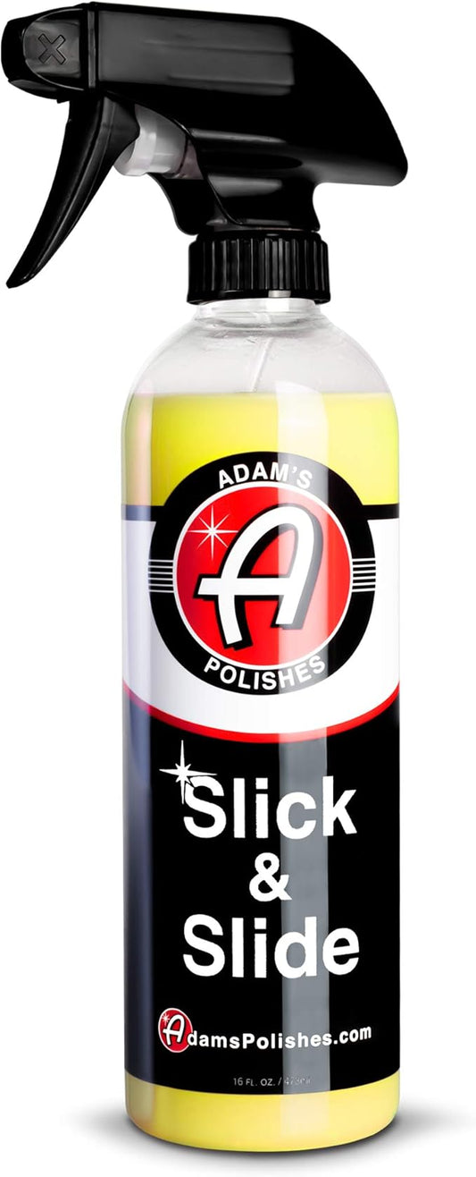 Adam's Polishes Slick & Slide Detail Spray - Hyper Slick Polymer Resin Technology Car Wash Spray Sealant - Car Wax Top Coat Quick Detailer Provides Superior Gloss, Shine, & Slickness (16 Oz)
