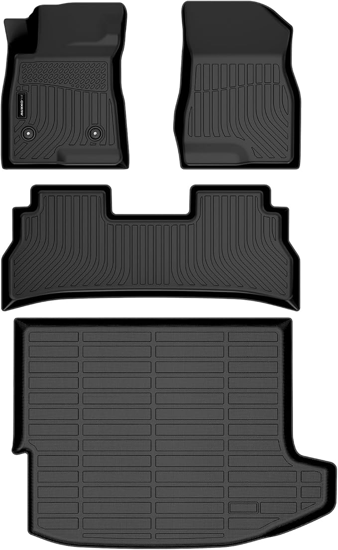 Auxko All Weather Floor Mats Cargo Mat Fit for 2026 2025 2024 Chevrolet Chevy Trax & Buick Envista TPE Floor Liner Trunk Mat Trax Accessories All Season Odorless Anti-Slip Black