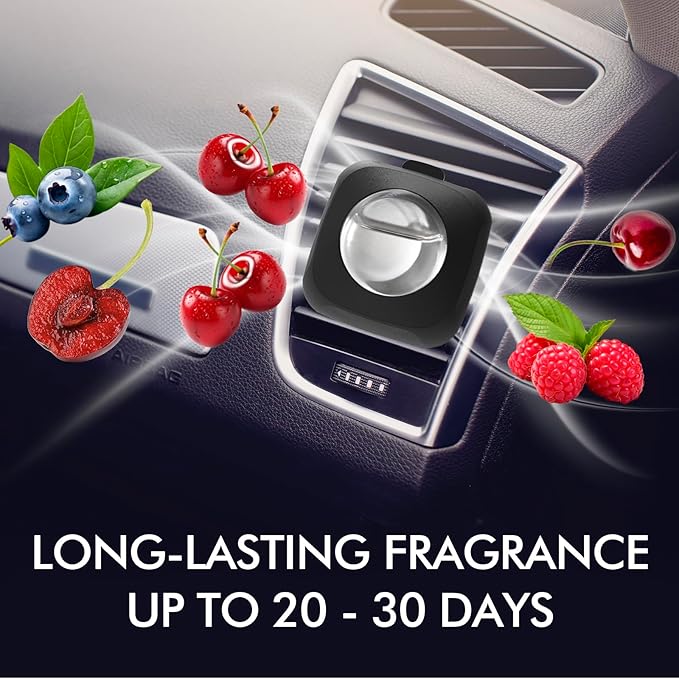 Car Air Fresheners, 6 Pack, Cherry, Car Fresheners Vent Clips, Long Lasting Air Freshener, Car Refresher for Men Women