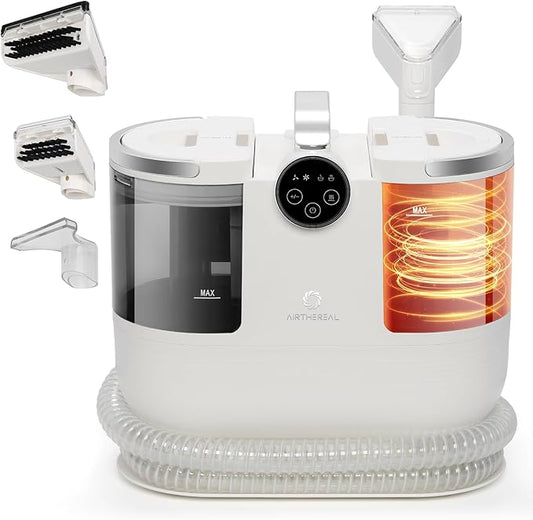 Airthereal Portable Upholstery Spot Cleaner, Instant Heating Carpet Cleaner Machine, Shampooer Machine with Self-Cleaning, 14 Kpa Stain Remover Deep Cleaner for Pets, Stairs, Car Seat and Couch