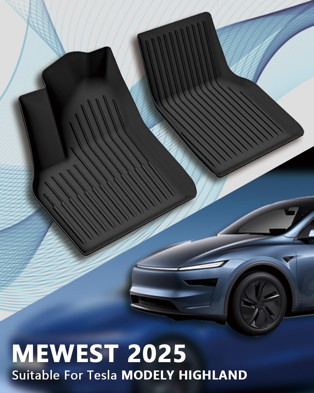 for New 2025 Tesla Model Y Juniper TPE Floor Mats & Front Rear Cargo Mat Full Cover Rear Trunk Mats Fit for New Version Tesla ModelY Juniper Accessories