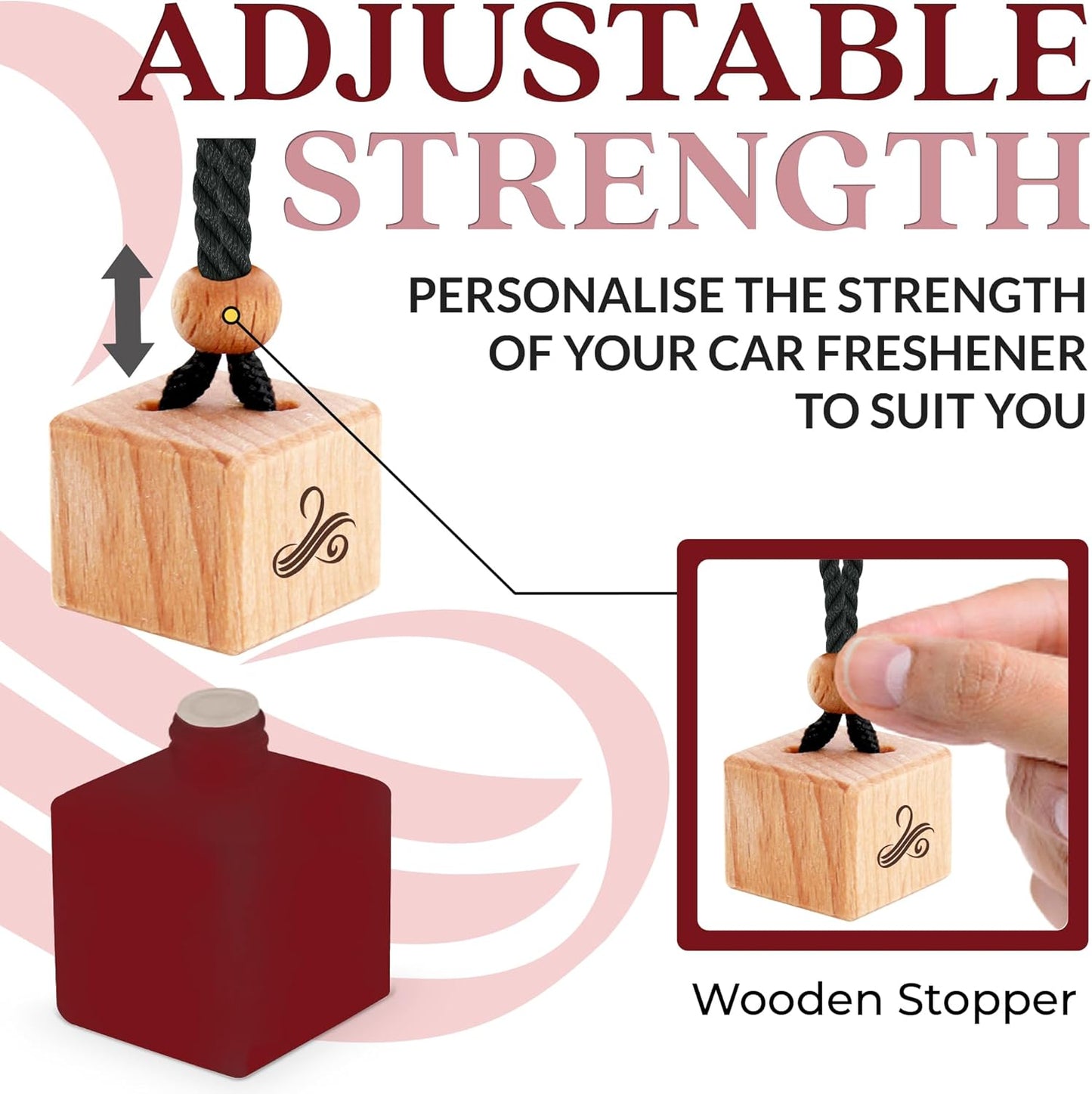 Carat Rouge Car Air Freshener for Women | Baccarat Rouge 540 Car Scents for Women | Car Fragrances - Carat Rouge by Perfa, Maroon