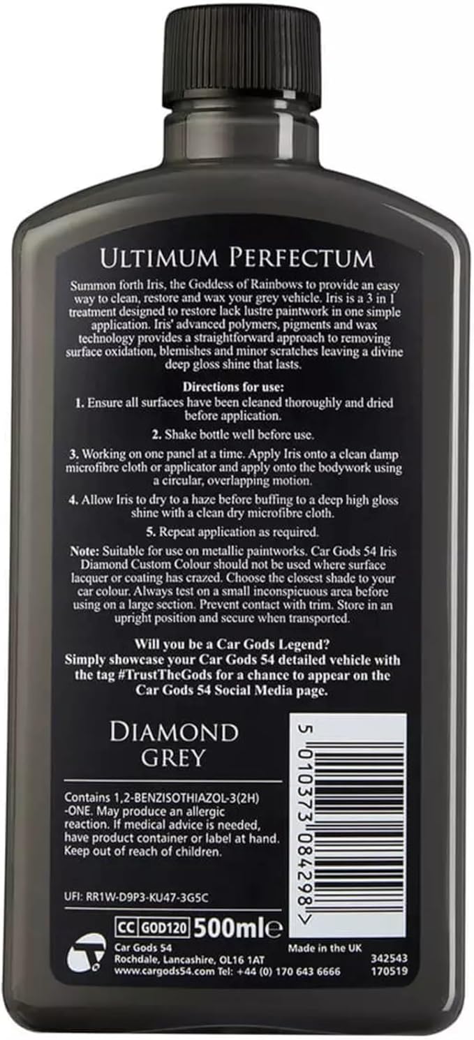 Car Gods Diamond Custom Color Gray 17 fl oz – 3-in-1 Polish to Restore Faded Gray Paintwork