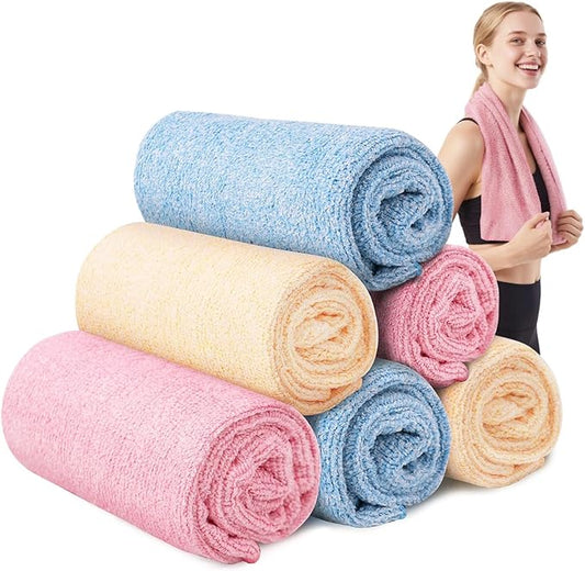 Microfiber Gym Towels for Showering Working Out Quick Dry Negative ions Large Middle Small Sizes Lightweight Gym Towel for Men Women Tennis Sports Towels for Body Hot Yoga Fitness Essentials