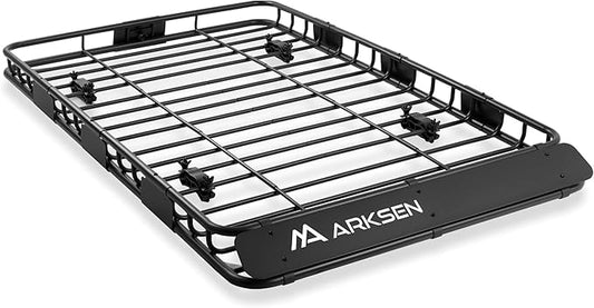 ARKSEN 64 x 39 x 4 Inch Upgrade Universal Roof Rack - 150Lbs Capacity Heavy Duty Rooftop Cargo Carrier with Extension for Car, SUV & Pickup, Durable Steel, Easy Install, Spacious Storage