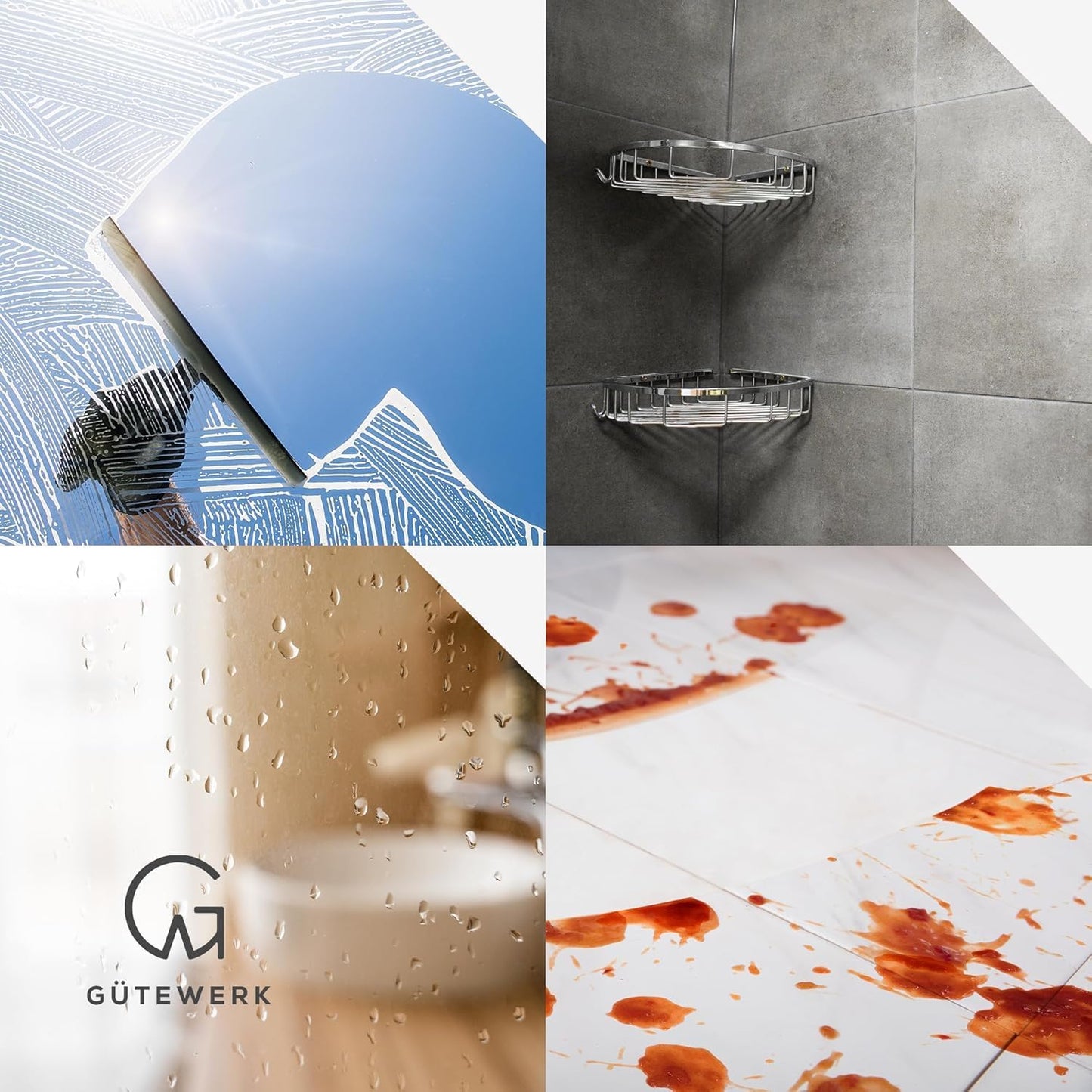 GÜTEWERK 2× Microfibre Cloths – Accessory for 11" Squeegee – Lint-Free, Streak-Free Cleaning for Car, Home, Kitchen, Windows & Glass – Cloths Only, Squeegee NOT Included