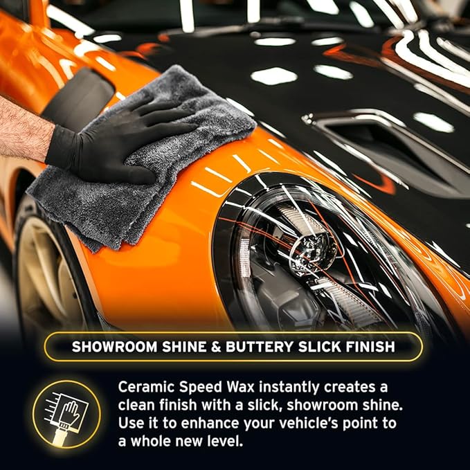 Ethos Ceramic Speed Wax - Hydrophobic Car Coating Spray - Top Coat Polish with Reactive SiO2 Copolymers for Ultimate Paint Protection