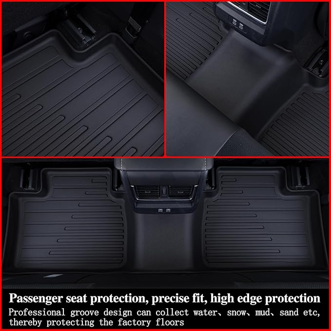 Floor Mat for Nissan Armada Infiniti QX80 2025 (Only for 8 Seats) TPE All Weather Protection Car Floor Liners Accessories