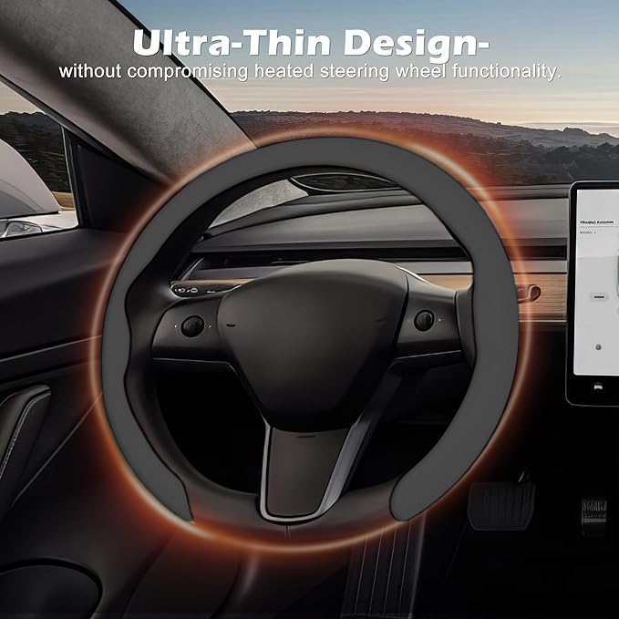 frani Nappa Leather Steering Wheel Cover, Universal 15 Inch Premium Non-Slip Steering Wheel Cover Gray