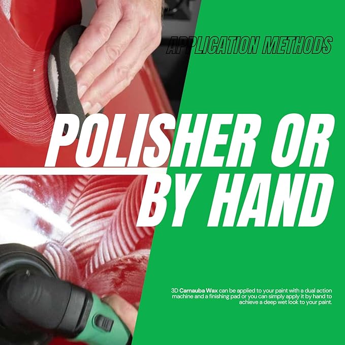 3D Carnauba Wax – Liquid Brazilian #1 Grade Wax for Deep Gloss & UV Protection | Easy Application | Safe on All Paint | Non-Staining Formula | Made in USA | 1 Gallon