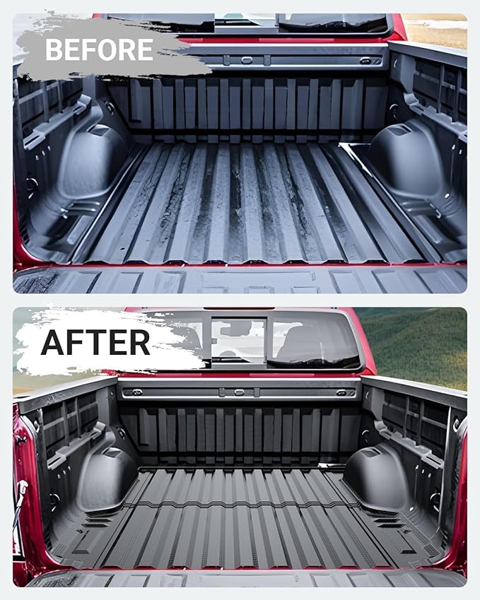 Ecarzo 2024 Upgraded Bed Mat Compatible with 2015-2022 Chevy Chevrolet Colorado/GMC Canyon Accessories 5FT Bed Liner TPE Cargo Mats Heavy Duty Rear Trunk Mat All Weather Protection