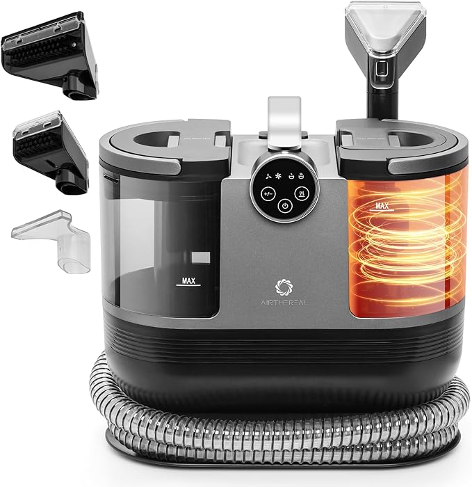 Airthereal S1 Carpet Cleaner Machine, Instant Heating Portable Upholstery Spot Cleaner, Shampooer Machine with Self-Cleaning, 14 Kpa Stain Remover Deep Cleaner for Pets, Stairs, Car Seat and Couch