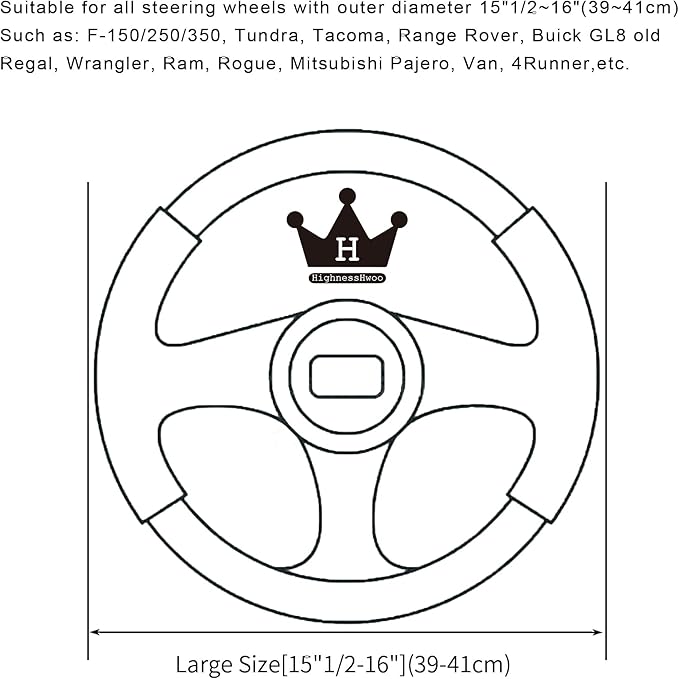 Car Steering Wheel Covers for Women Girl Padded Carbon Fiber PU Leather Cute Cartoon Auto Interior Accessories for Jeep, Truck, Universal, Anti Slip, White, Large Size 15.5-16"(39-41cm)