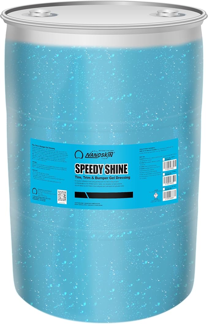 Nanoskin SPEEDY SHINE Exterior Tire & Trim Gel 30 Gallons - Restores and Conditions Faded Tires, Trim, Bumpers and Rubber for Car Detailing | Safe for Cars, Trucks, SUVs, Motorcycles, RVs & More
