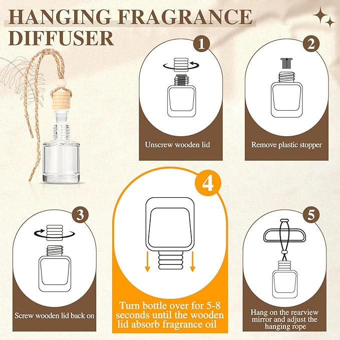 AROIC 12 Pack Car Air Freshener, Car Smell Air Freshener Diffuser Essential Oil Scent for Women & Men, Car Accessories Interior, Hanging Automotive Light Fragrance with Many Flavors