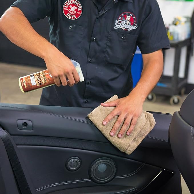 Chemical Guys Leather Quick Detailer - 16 oz Interior Cleaner and Conditioner for Natural, Synthetic, Pleather, and Faux Leather - Safe for Car Seats, Furniture, Apparel, Shoes, and Boots