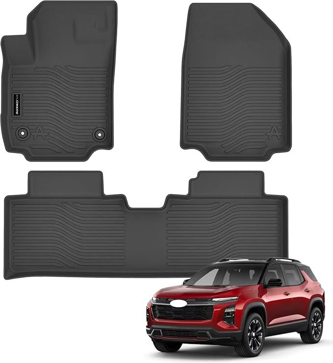 Auxko All Weather Floor Mats Fit for Chevy Equinox/GMC Terrain 2025 2026 (Not EV) TPE Rubber Liners Set All Season Guard Odorless Anti-Slip Floor Mats