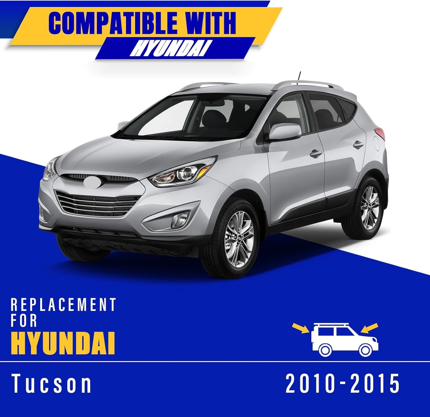 3 wipers Replacement for 2010-2015 Hyundai Tucson, Windshield Wiper Blades Original Equipment Replacement - 26"/16"/12" (Set of 3) U/J HOOK