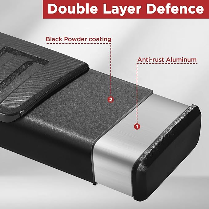 PZ Running Boards Compatible with 2010-2024 Dodge Ram 2500 3500 Crew Cab Black Aluminum Alloy Side Steps Nerf Bars