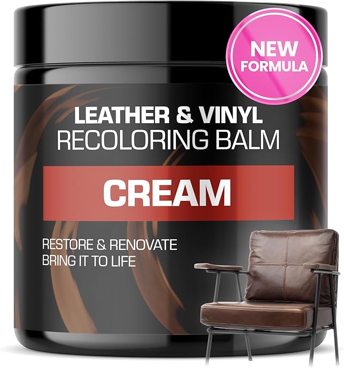 FORTIVO Leather Recoloring Balm, Color Restorer, Scratch Remover, Couch Paint and Repair, Leather Balm for Couches
