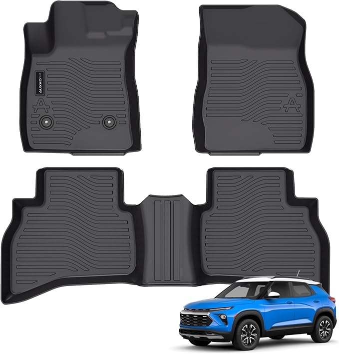 All Weather Floor Mats Fit for Chevrolet Chevy Trailblazer AWD 2021-2025 2026 TPE Rubber Liners Trailblazer AWD 2021-2025 2026 Accessories Set All Season Guard Odorless Anti-Slip Floor Mats