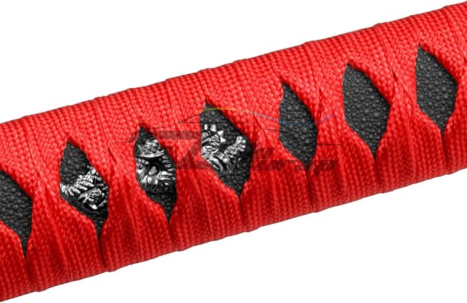 EZAUTO WRAP 26cm Red Black Shift Knob Samurai Sword Alloy Katana with Adapter Universal