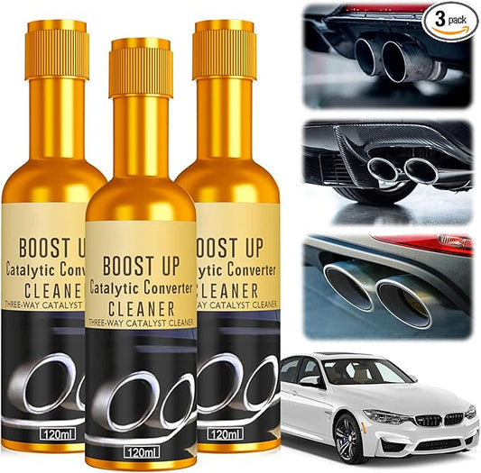3Pcs Catalytic Converter Cleaner,Catalytic Converter Cleaner Kit,Auto Parts Engine,Exhaust System Pipe Carbon Removal Cleaner Treatment Additive Oil,Fuel System Treatment Oil Additive