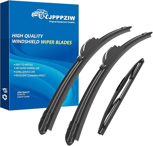 CJPPPZIW® Windshield Wipers-26 Inch+18 Inch+10 Inch Replacement for 2016 2017 2018 2019 2020 2021 2022 Honda HR-V HRV Wiper Blades for My Car,Quality Front and Rear Wiper Blades(Pack of 3)