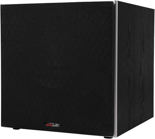 Polk Audio PSW10 10" Powered Subwoofer – Power Port Technology, Up to 100 Watts, Big Bass in Compact Design, Easy Setup with Home Theater Systems, Timbre-Matched with Monitor & T-Series Polk Speakers