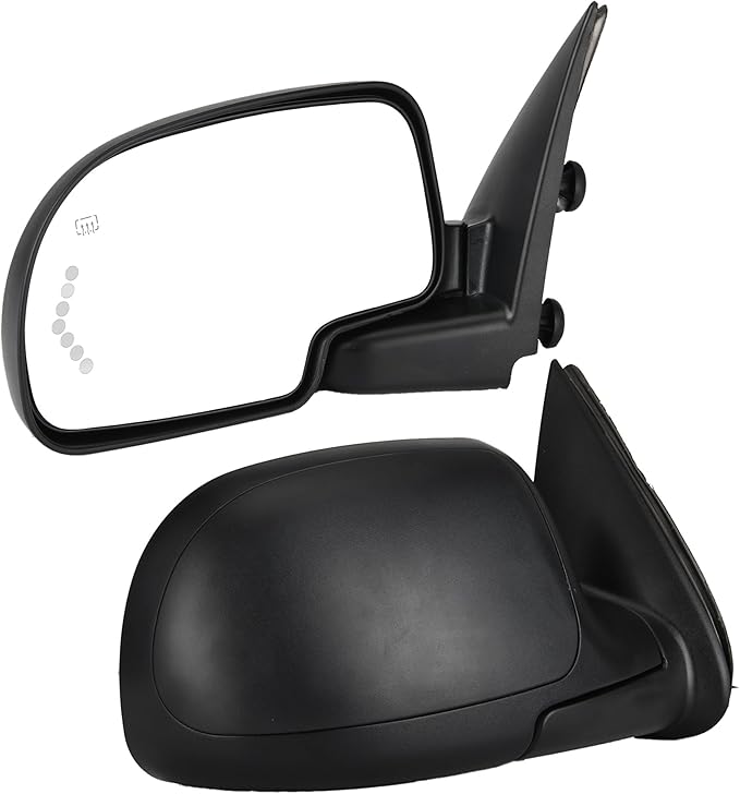 DWVO Side Towing Mirrors Compatible with 2003 2004 2005 2006 Chevy Silverado GMC Sierra Series Pickup, Power Heated, Manual Folding, Pair Set
