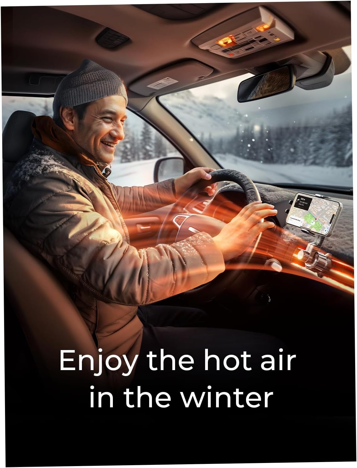 LISEN Phone Mount for Car Vent [Never Blocking] Rotatable Car Phone Holder Air Vent Clip 2024 Hands Free Cell Phone Car Mount for iPhone 15 Pro Max Plus 14 13 12 Samsung Android, Silver