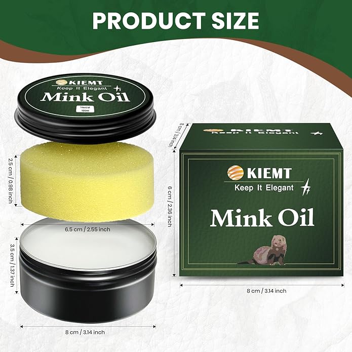 Premium Mink Oil Leather Conditioner & Cleaner - All-in-One Leather Care Kit for Boots, Shoes, Sofas, and More!