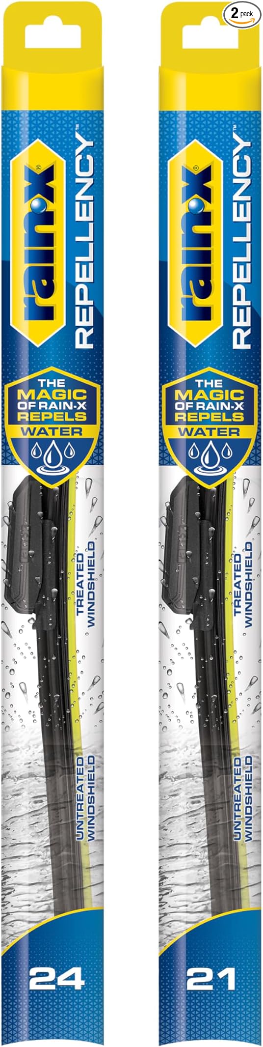 Rain-X 810353 Repellency Water Repellent Wiper Blades, 24" & 21" Windshield Wipers,New & Improved Version of Latitude [Amazon Exclusive]