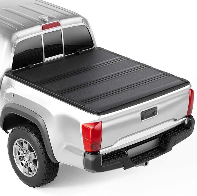 Hard Low Profile Quad-Fold Aluminum Truck Bed Tonneau Cover Compatible with 2016-2023 Toyota Tacoma 5ft Bed (60")