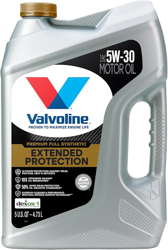 Valvoline Extended Protection Full Synthetic Motor Oil SAE 5W-30 5 QT, Case of 3