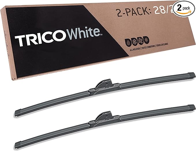 TRICO White 28" + 28" Extreme Weather Premium Winter Automotive Replacement Windshield Wiper Blades (Set of 2), Passenger and Driver Side All-Weather Beam Wiper Blades for Select Vehicle Models