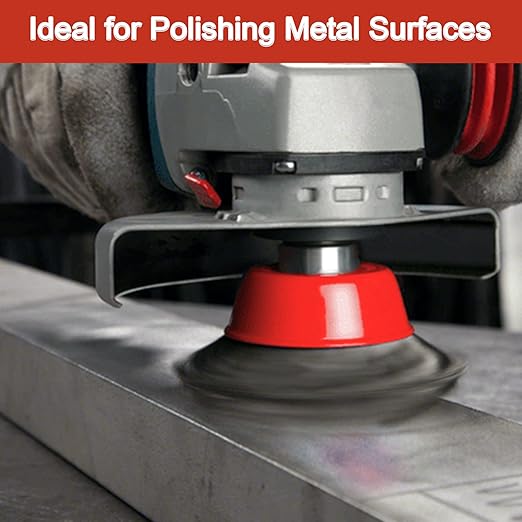 6 Pack 4 Inch Wire Wheels for Angle Grinder, 3 Inch Wire Cup Brush for 4 1/2 Angle Grinder, Twist Knotted Carbon Steel Wire Wheel with 5/8"-11 UNC Thread Arbor for Removing Rust,Paint etc