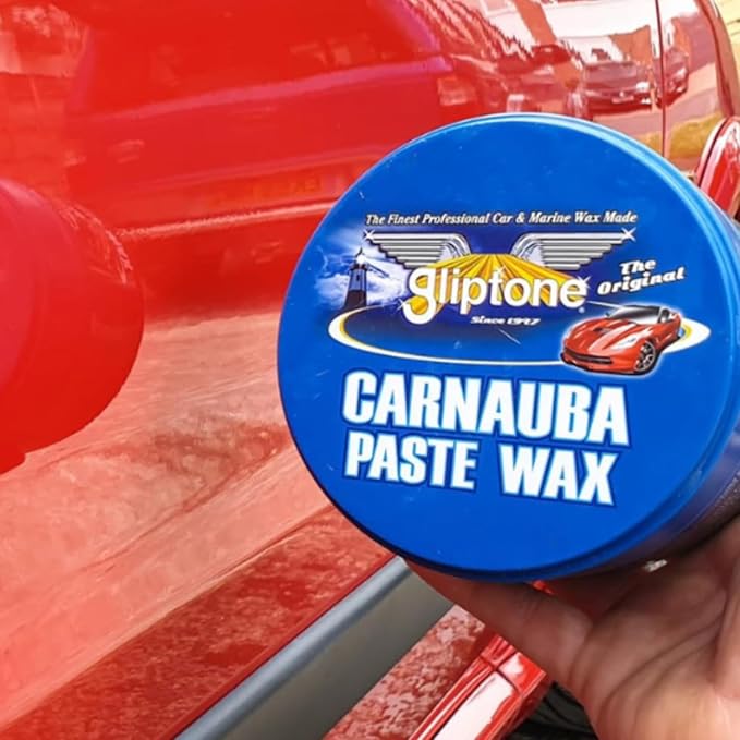 Gliptone Carnauba Paste Wax, Original Brazilian Carnauba Formula for Maximum Surface Protection and Long-Lasting Brilliant Shine, Easy Apply & Remove, 10.5 Oz