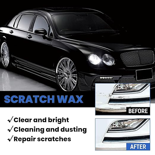 Car Scratch Remover Kit - Quick Scratch Repair Paste & Polish for Cars, Trucks & SUVs (120g) | Includes Applicator Sponge & Microfiber Cloths | Easy Paint Scratch Restoration
