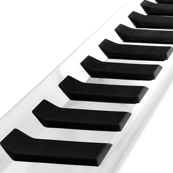 COMNOVA Pair Running Board Compatible with 17-25 Ford F250 Superduty Crew Cab（4 Full Size Doors） Rocker Slider Side Steps,Width 6 Inches V Style.with OE Style Brackets.